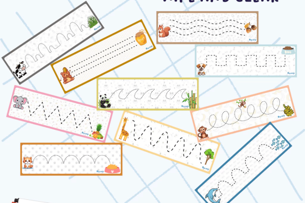 Mainan tracing card untuk anak