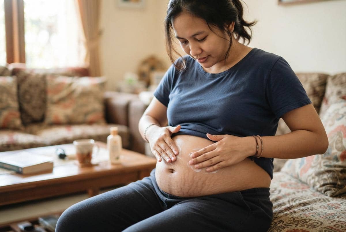 Cara mengatasi garis stretch mark dan kulit perut kendur (2)