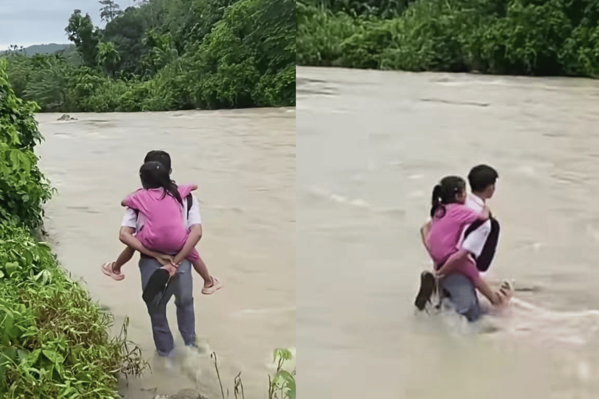 Demi Pendidikan, Kakak Beradik di Nias Seberangi Sungai untuk Bisa Sekolah