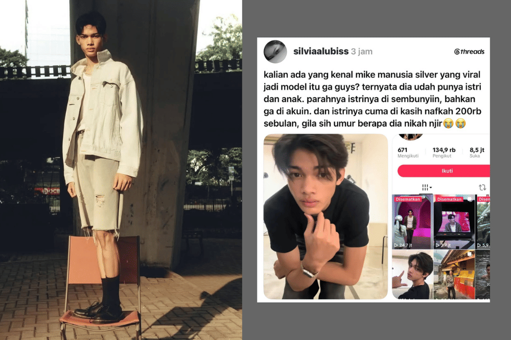 Mike eks Manusia Silver Disorot, Diduga Telantarkan Istri dan Anak