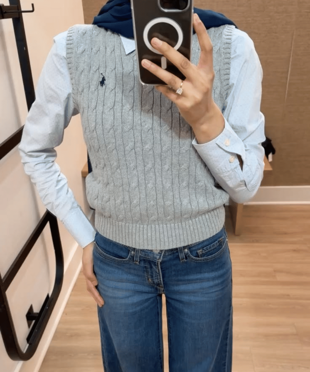 Inspirasi gaya dengan knit polo (6)
