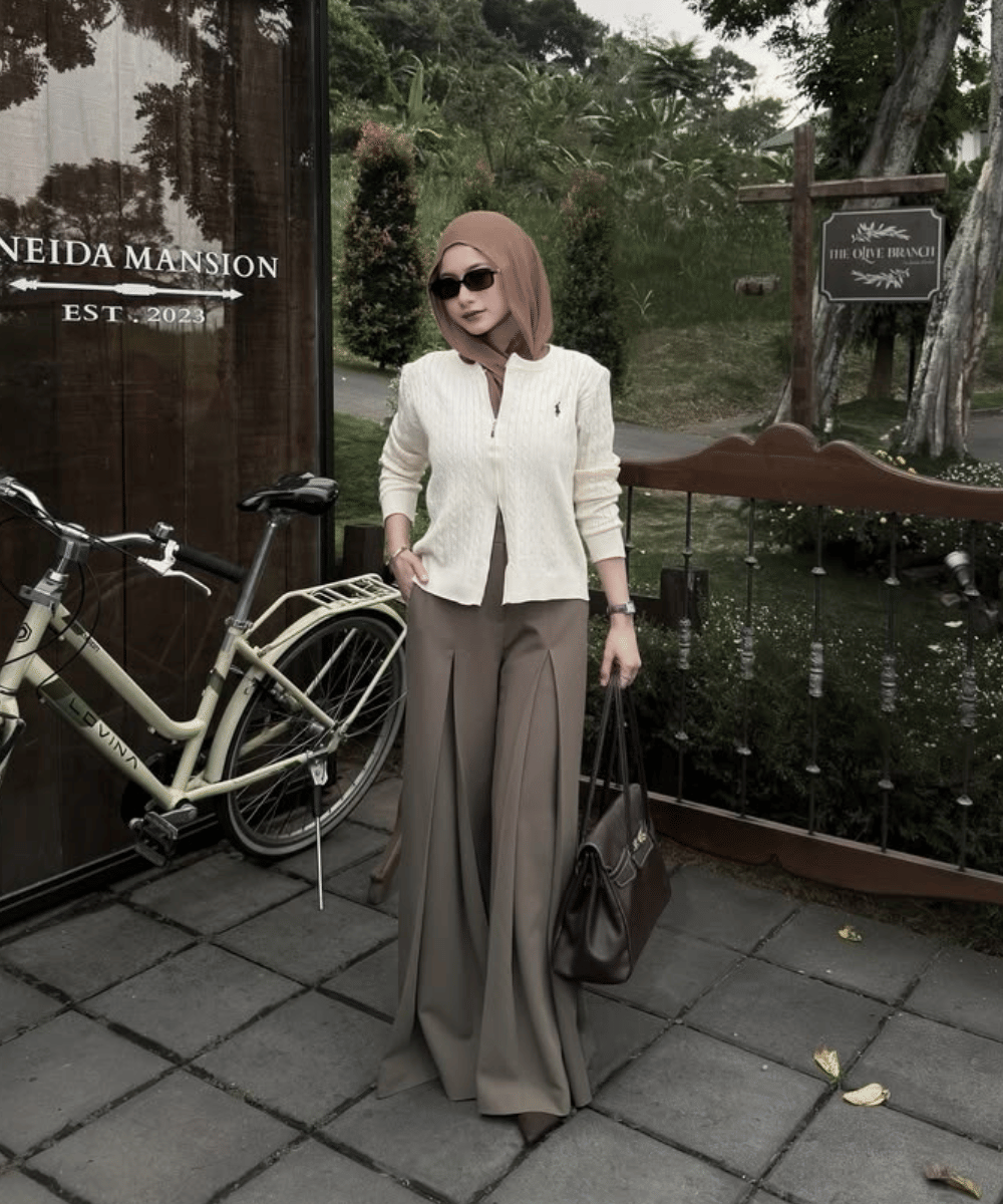 Inspirasi gaya dengan knit polo (7)