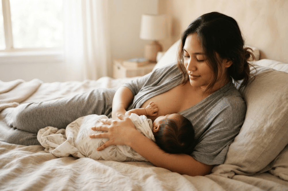 Preferensi posisi nyaman dari bayi maupun Mama