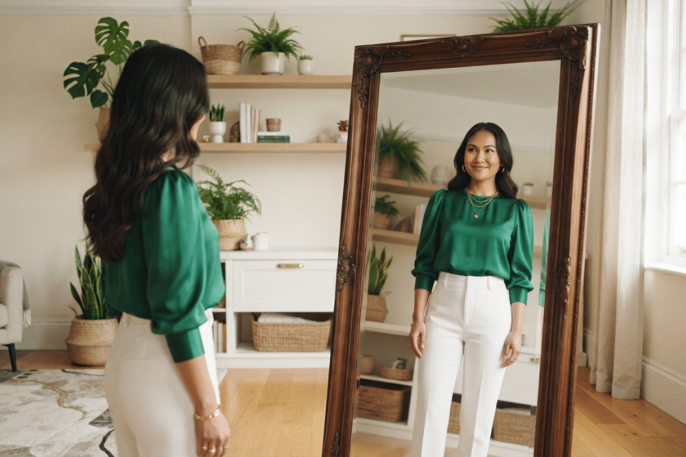 Emerald dan Putih untuk Penampilan Terlihat Rapi