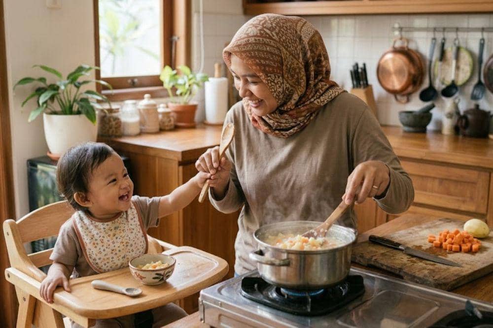 Cara membuat bubur kentang dan wortel
