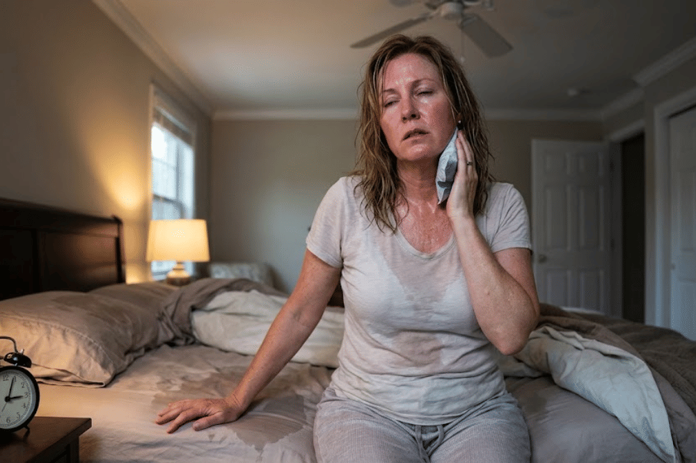 Sering mengalami hot flashes dan keringat malam