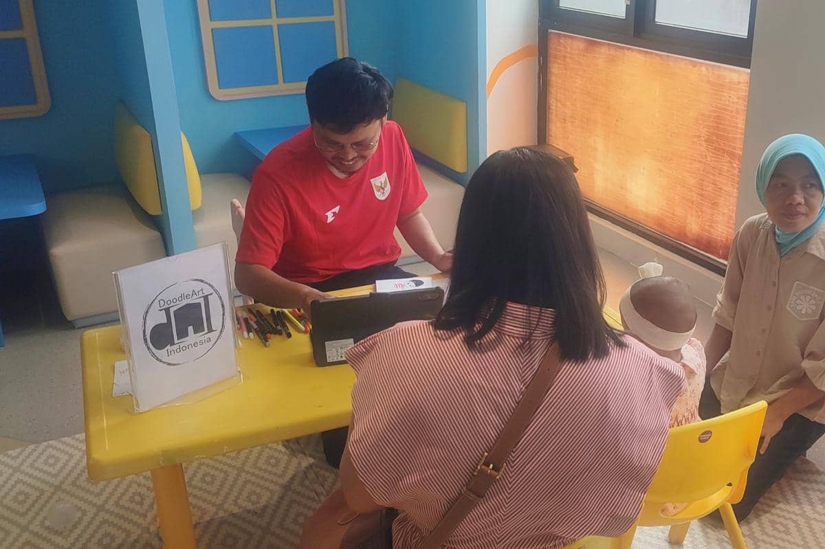 Doodle Art Booth, pembuatan ilustrasi wajah oleh ilustrator profesional