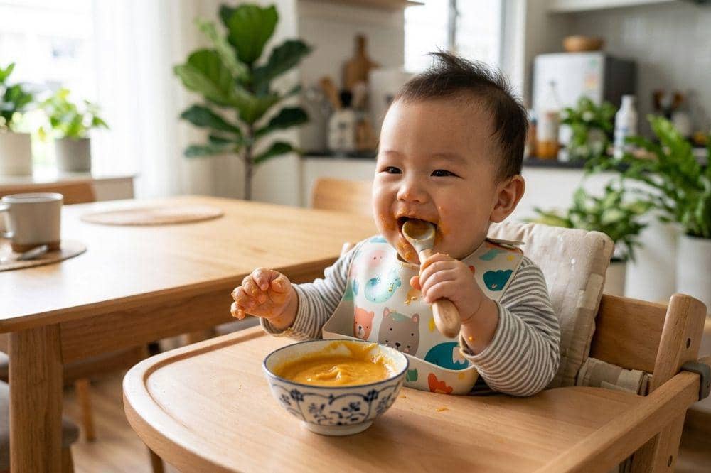 Anak masih susah makan sendiri, apakah perlu terus disuapi?