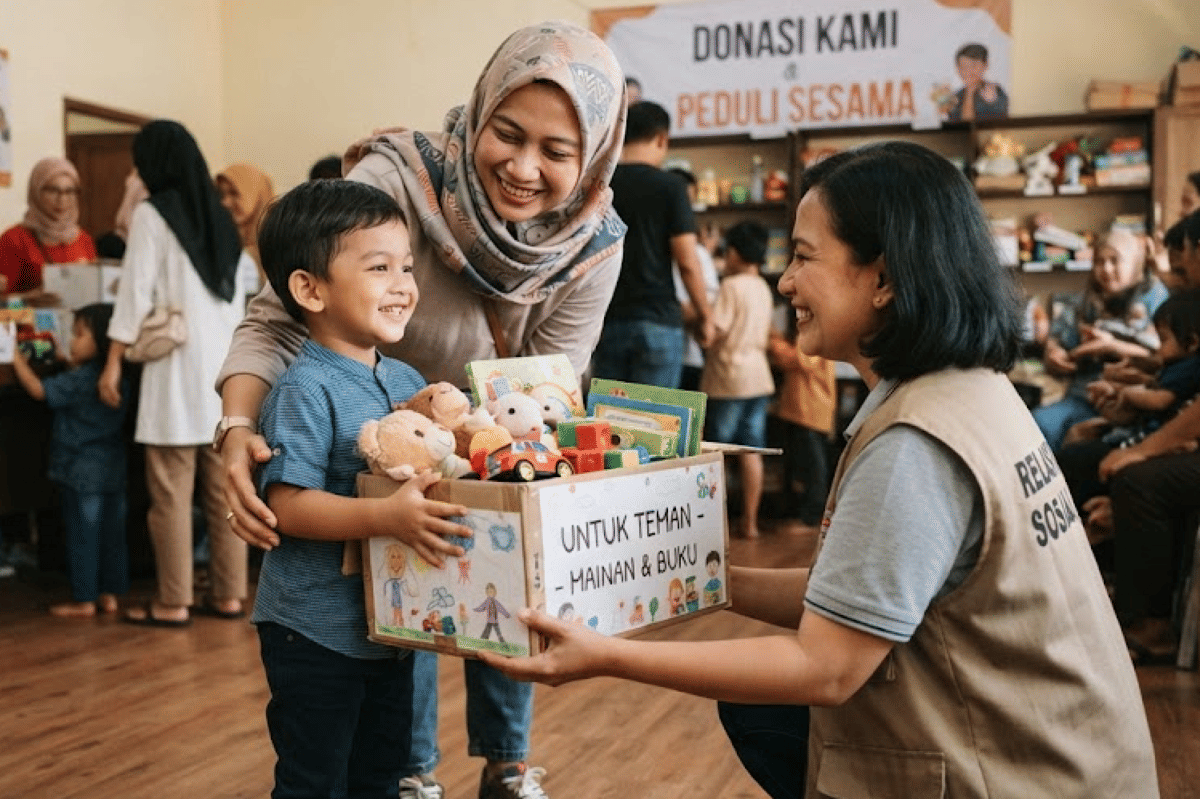 Ajak untuk anak berdonasi ketika ada kegiatan sosial