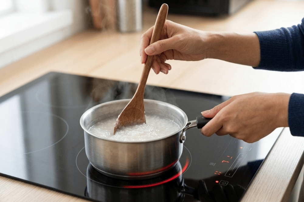 Cara membuat bubur hati ayam tomat