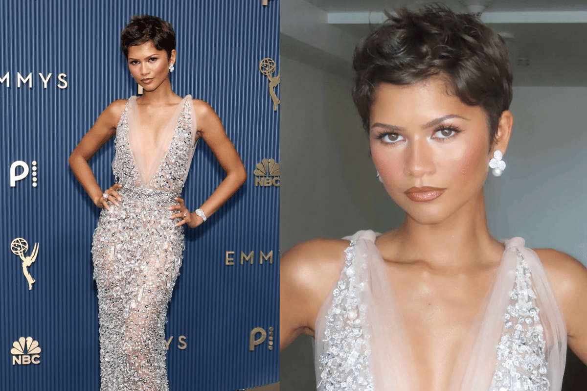 Pesona Makeup dan Gaya Rambut Pixie ala Zendaya di Emmy Awards