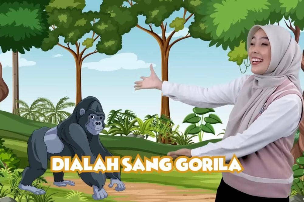 Lirik Lagu 'Gorilla' Kinderflix 3