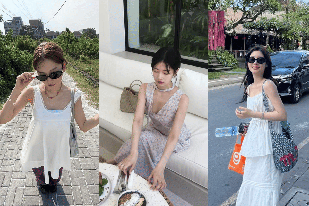 7 Inspirasi Gaya Simpel Artis Korea saat Liburan di Bali