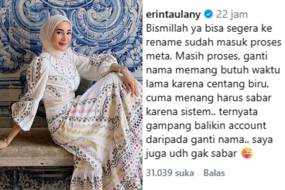 Sudah bercerai, ini penjelasan Erin masih pakai nama ‘Taulany’