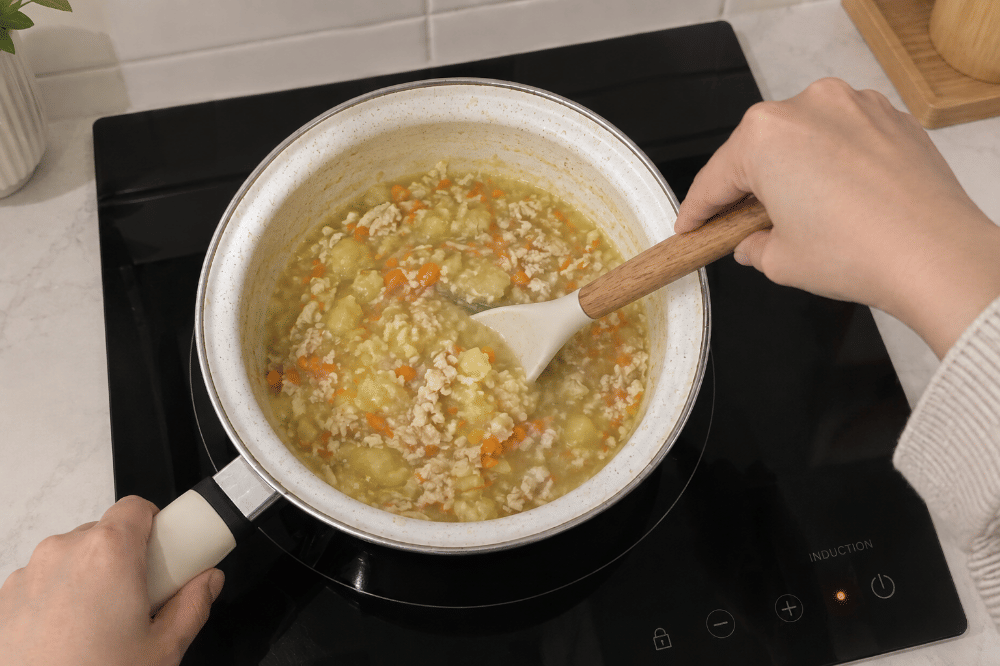 Cara membuat bubur kentang ayam
