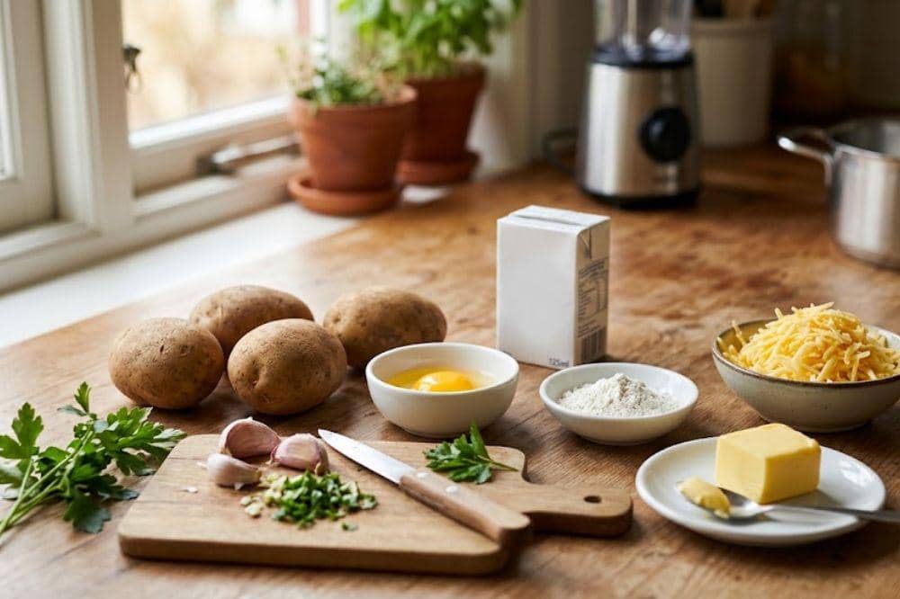 Bahan-bahan membuat creamy mashed potato untuk MPASI