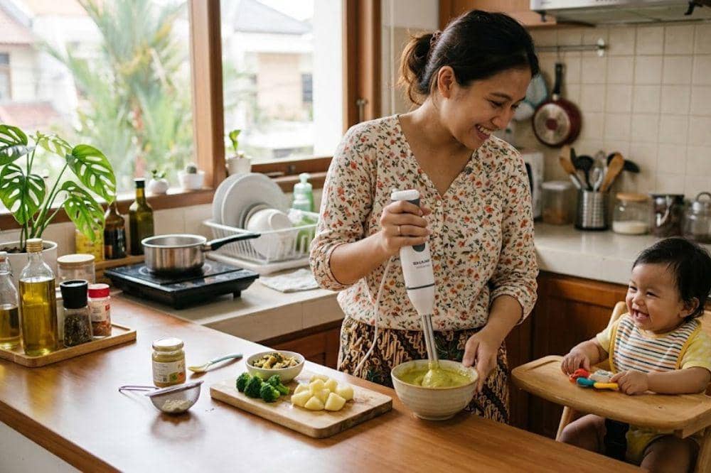 Cara membuat puree brokoli kentang untuk MPASI