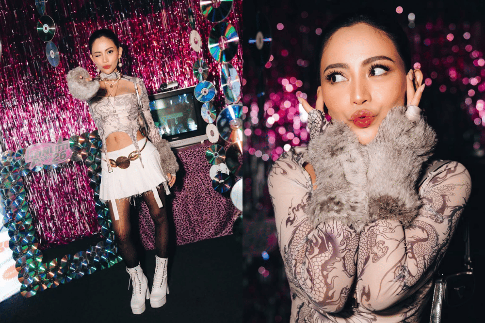 Rachel Vennya: Tampil Y2K gyaru dengan crop top dan rok rempel