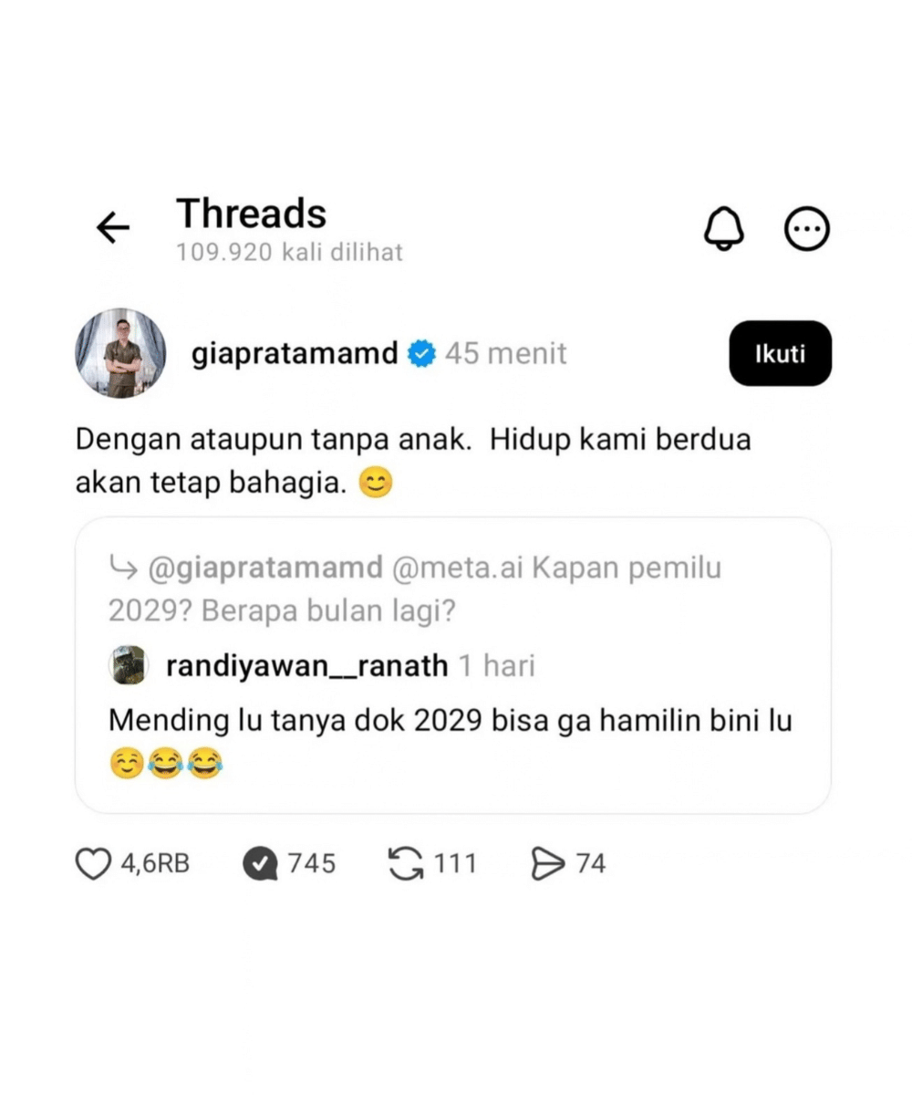 Dokter Gia jawab dengan tenang soal kebahagiaan rumah tangganya