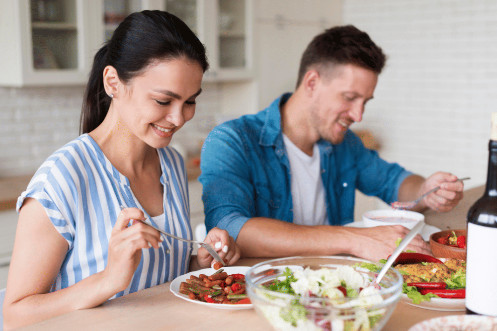 Makan makanan sehat dan bergizi seimbang