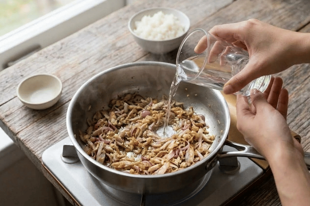 Cara membuat bubur shisamo dengan labu siam