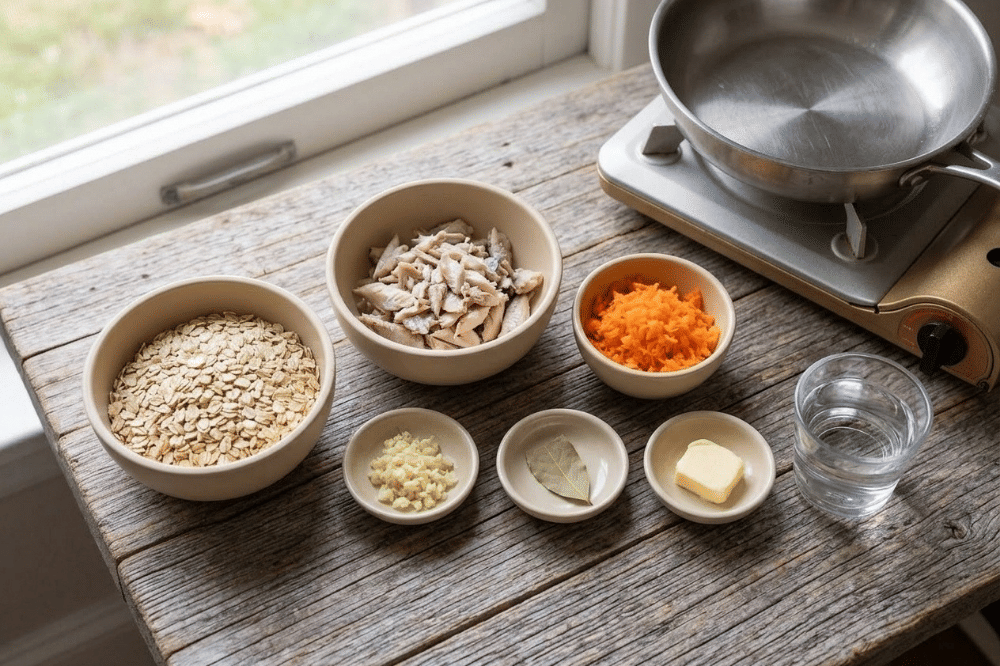 Bahan-bahan shisamo oatmeal