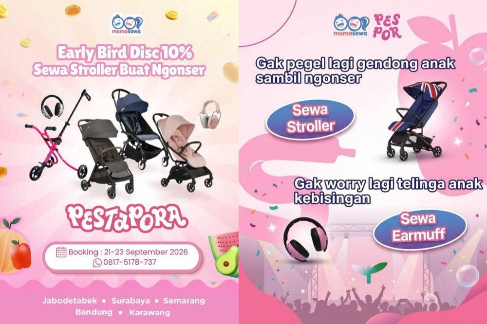 Cara sewa stroller di konser Pestapora 2026
