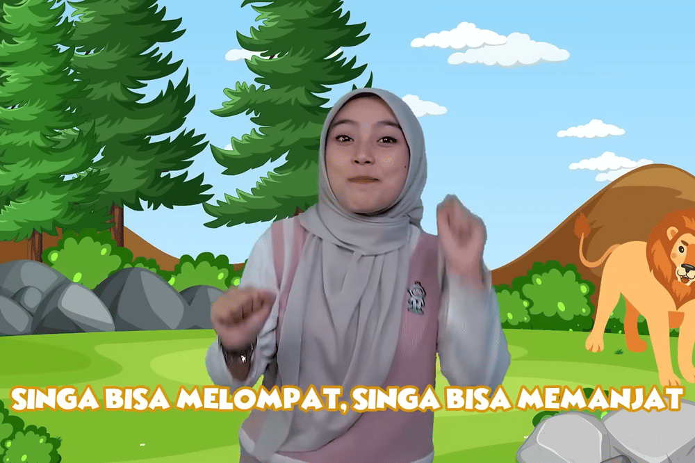 Lirik Lagu 'Singa Melompat' Kinderflix