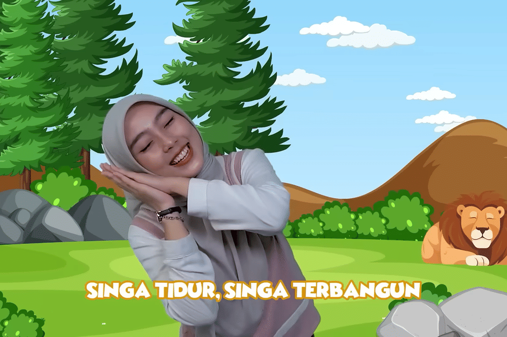 Lirik Lagu 'Singa Melompat' Kinderflix