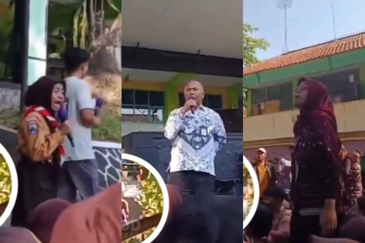 Aksi protes siswa dan wali murid ke Kepala Sekolah