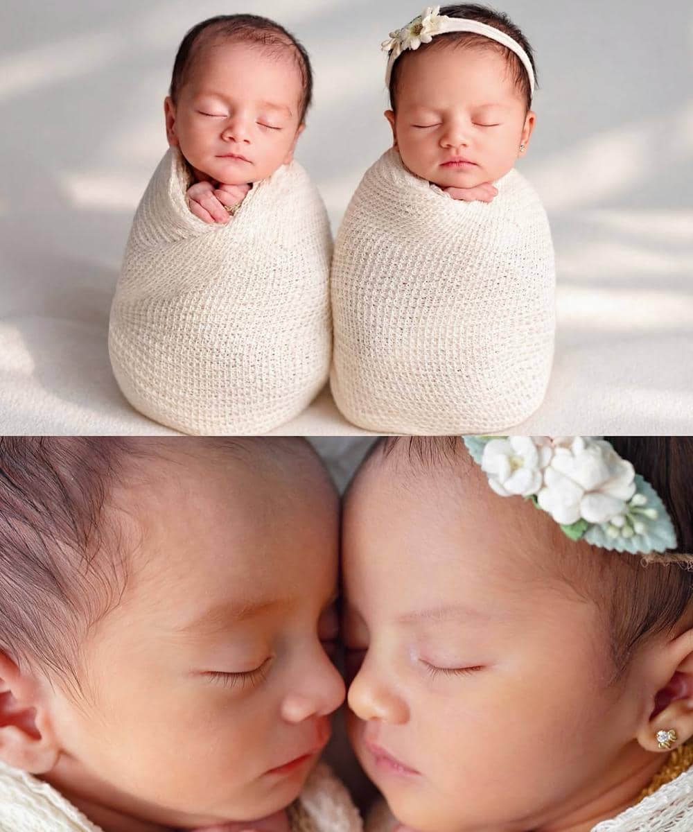 Kepolosan Kael dan Khaela terpancar selama foto newborn