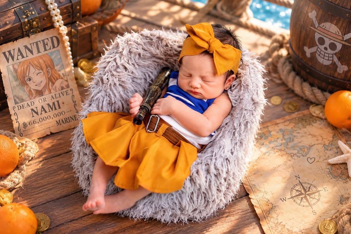 Baby Khaela cosplay jadi Nami