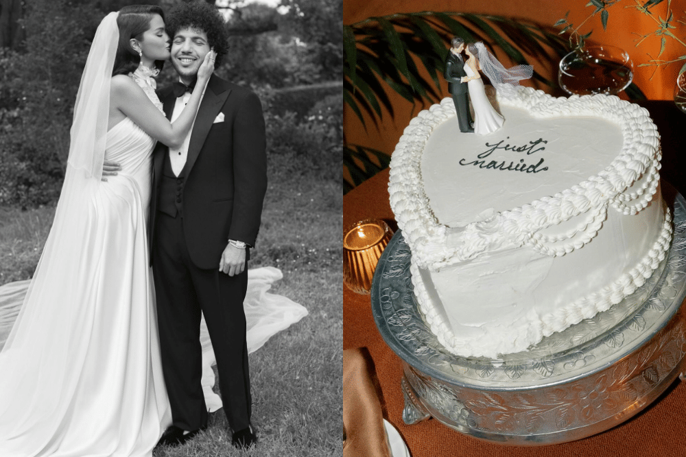 Rayakan Anniversary, Selena Gomez dan Benny Makan Kue Pernikahannya