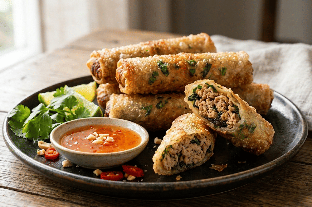 Resep Chicken Rice Paper Roll, Camilan Crispy dengan Isian Ayam