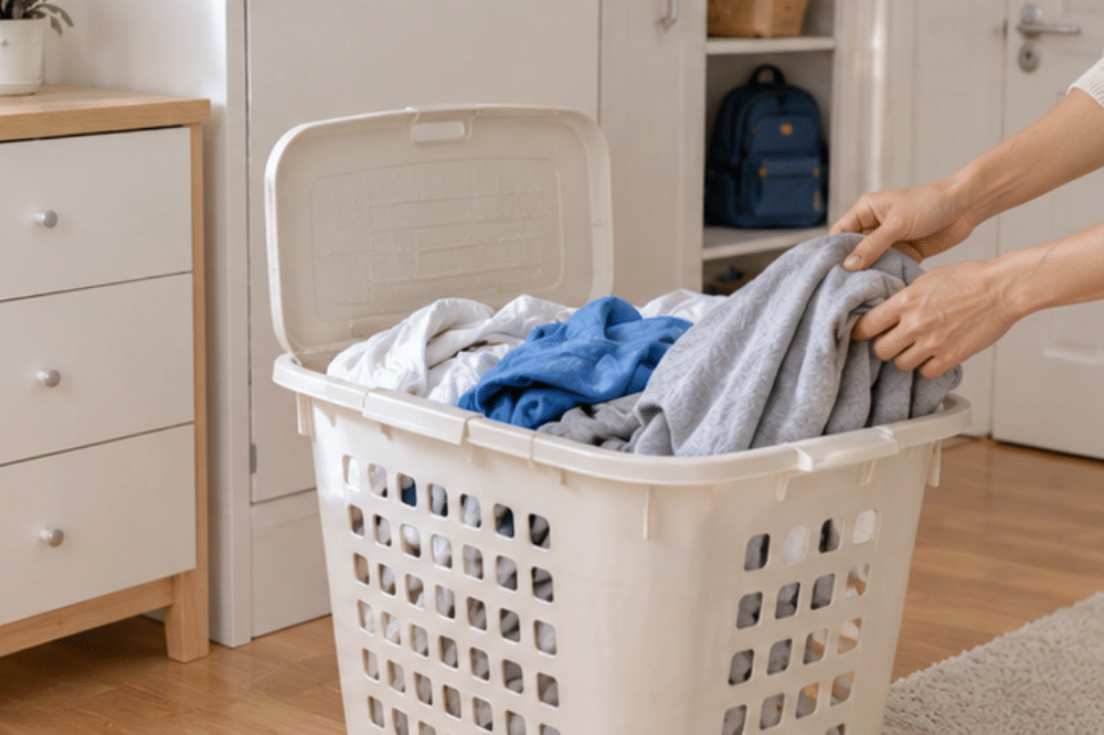 Hindari menumpuk pakaian di kamar
