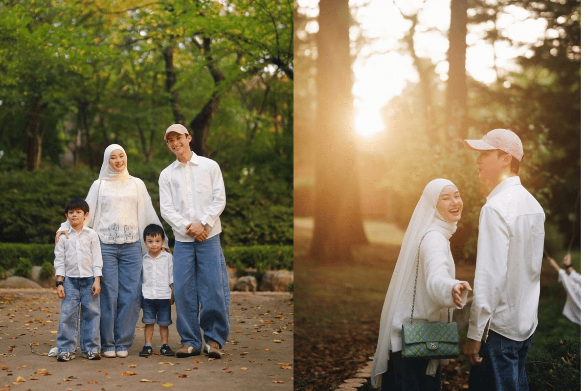 Penampilan Kompak Keluarga Dinda Hauw saat Liburan ke Korea!