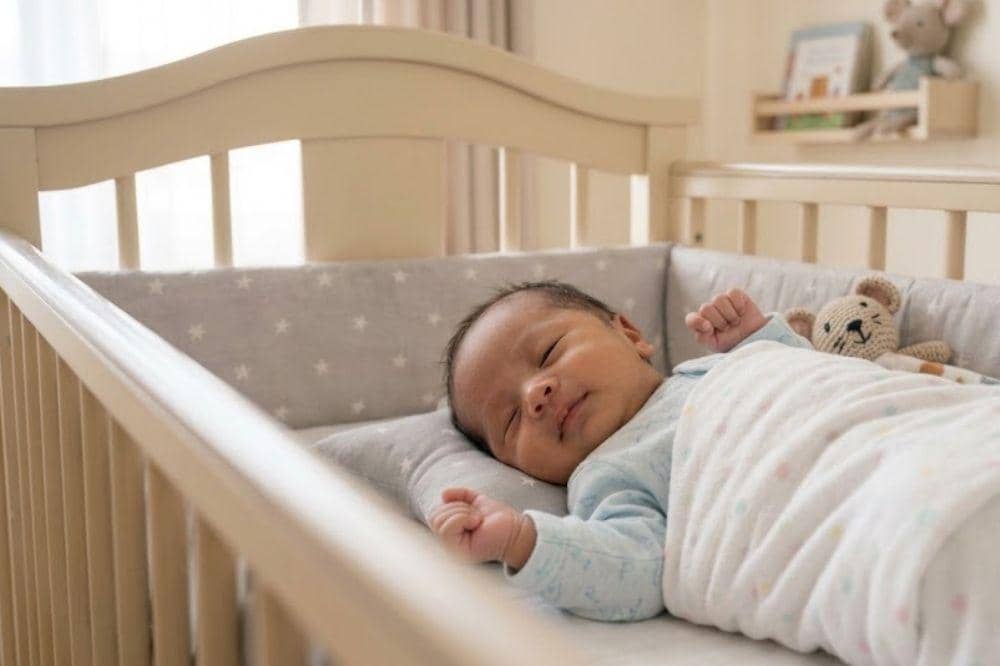 Cara membantu bayi tidur nyaman di tempat tidurnya sendiri