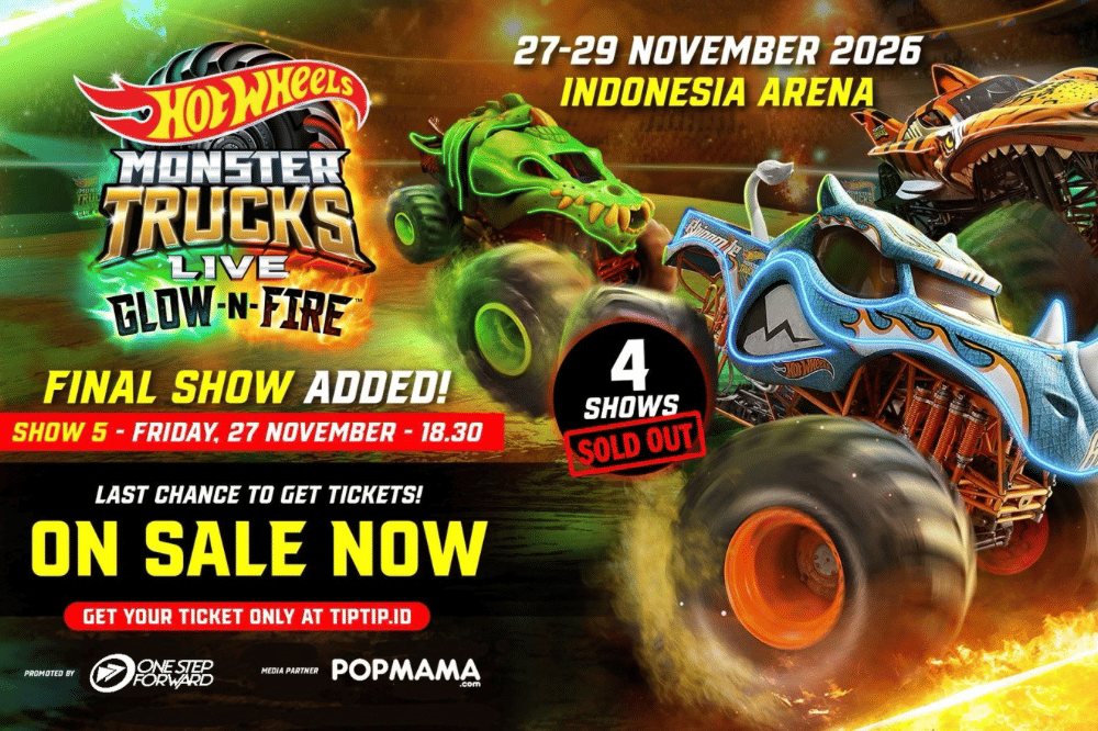Hot Wheels Monster Trucks Live Glow-N-Fire Siap Guncang Jakarta
