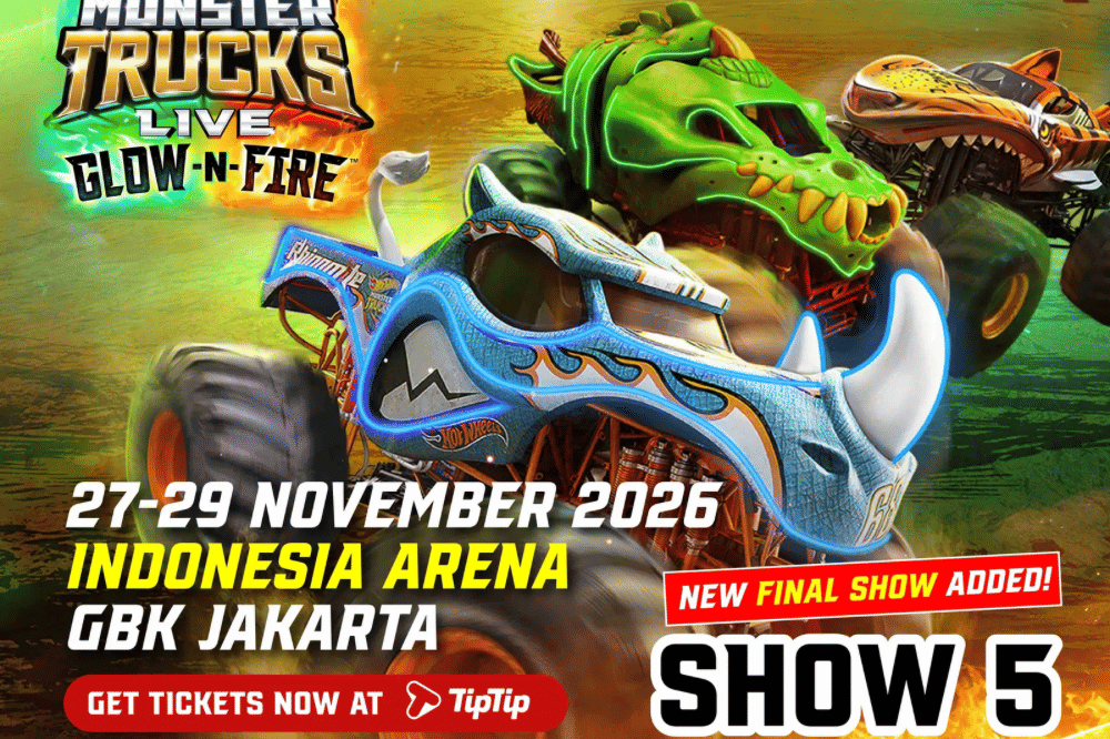 Informasi acara Hot Wheels Monsters Trucks Live Glow-N-Fire 