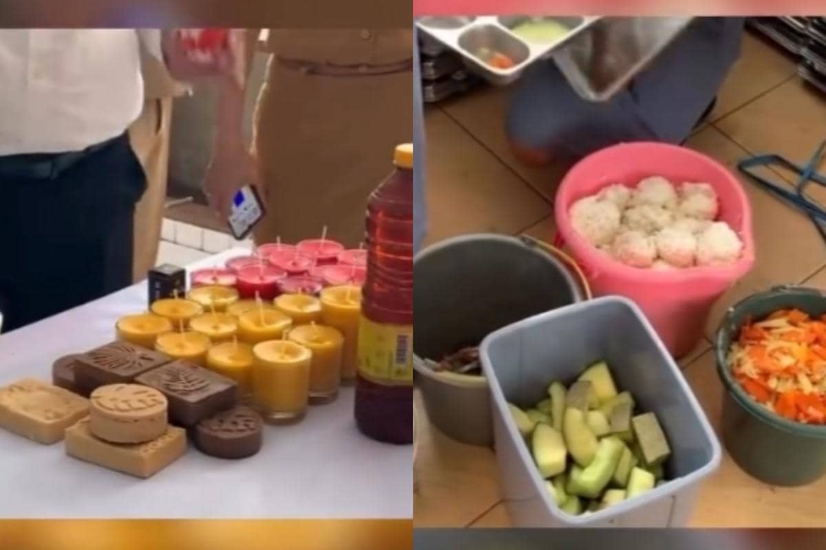 Olahan sisa makanan MBG oleh SMAN 7 Manado menjadi sabun cair dan lilin aromaterapi