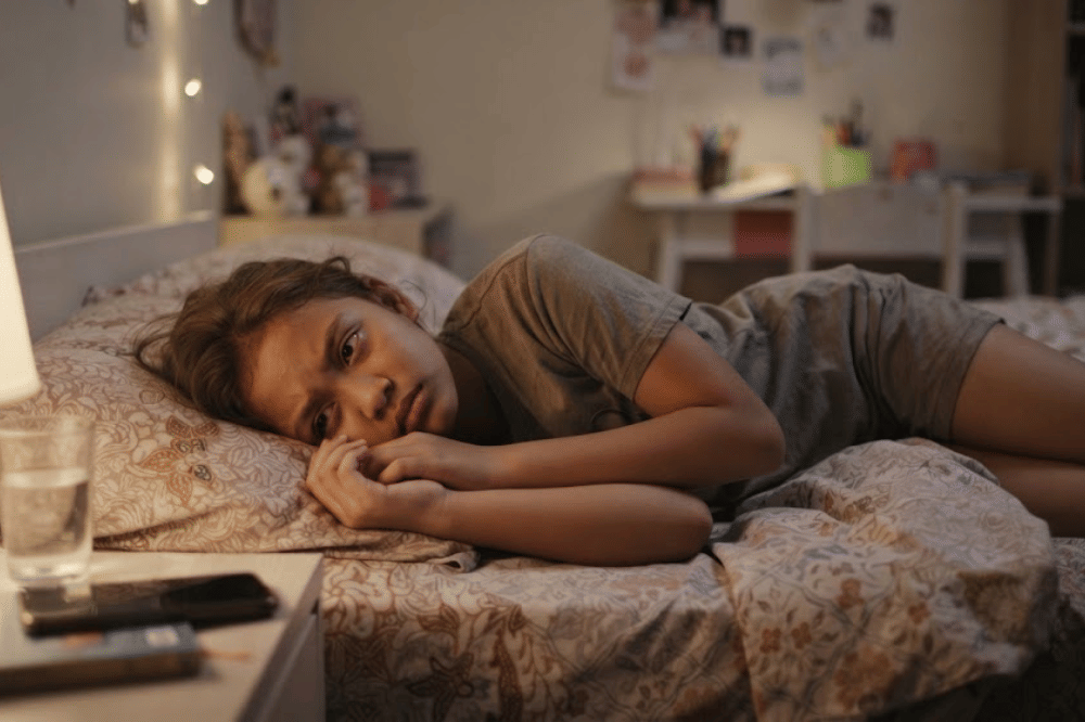 Anak perempuan yang tidak bisa tidur
