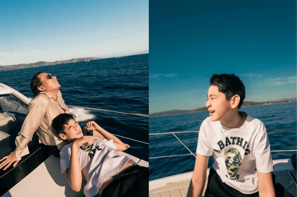 5 Foto Keseruan Liburan Rafathar dan Keanu, Nikmati Laut di Atas Kapal