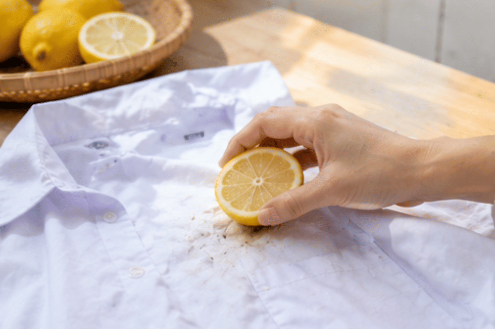 Menggunakan perasan lemon dan sinar matahari