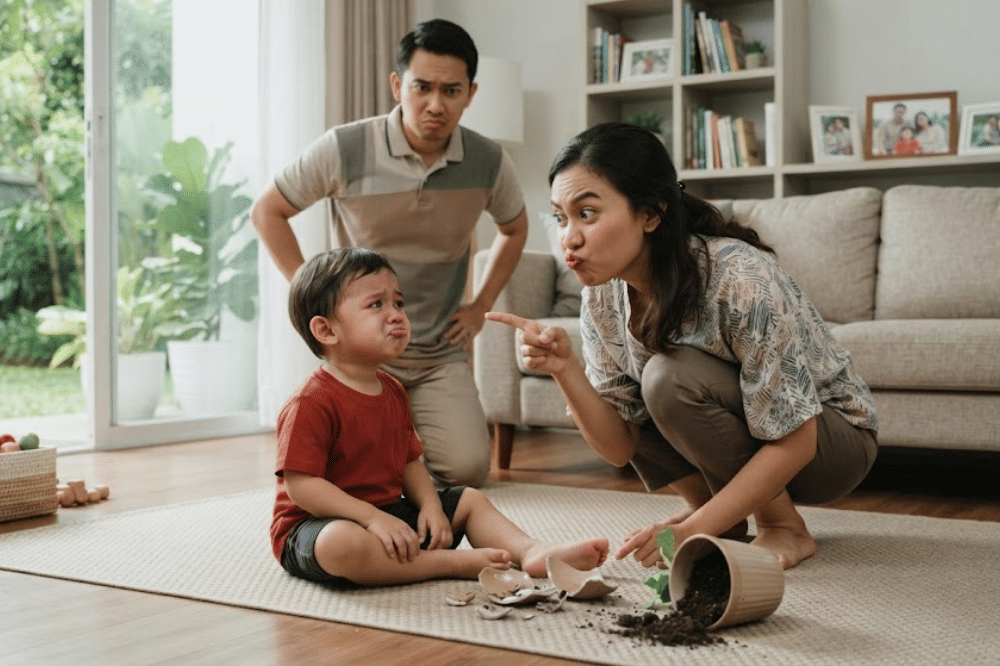 Anak diejek oleh orangtuanya saat melakukan kesalahan