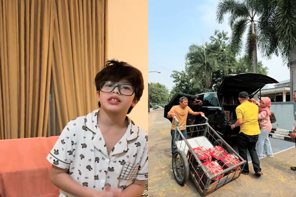 Azka Dapat Pesan Haru dari Nikita dan Berbagi 200 Pizza 3