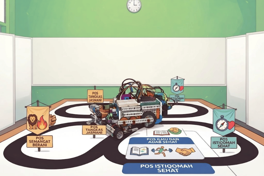 Robot Linetrace buatan siswa MI Qudsiyyah