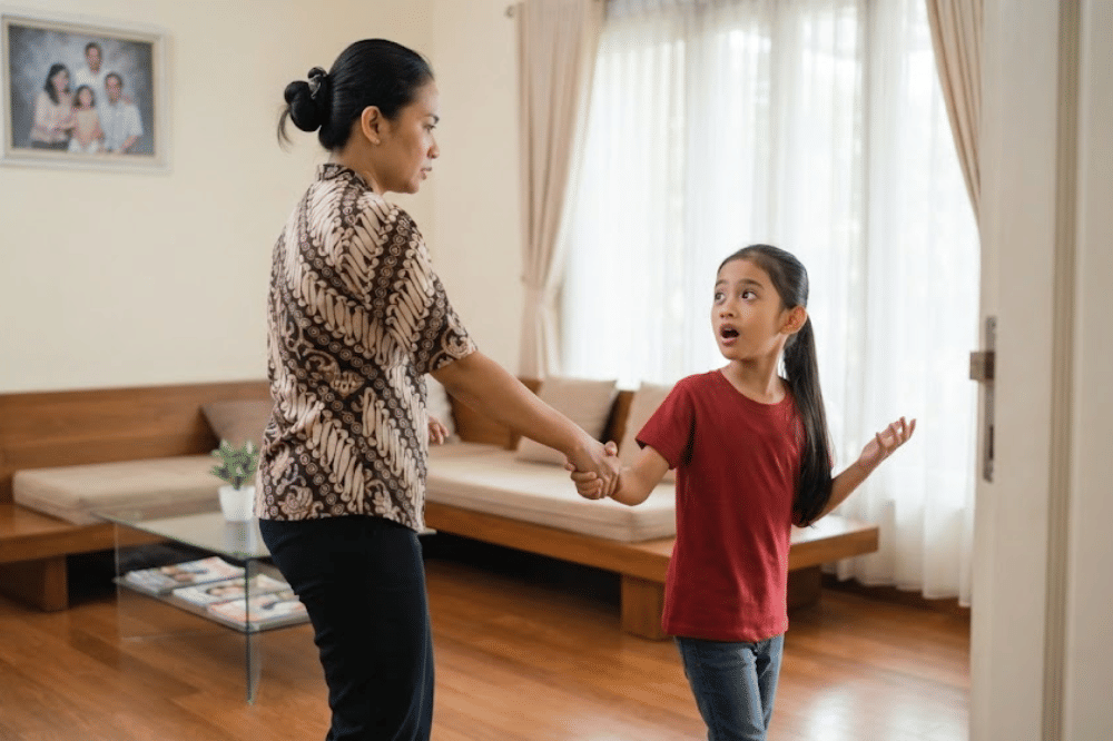 Anak mengajak mamanya pergi