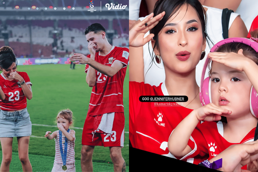 6 Foto Kompak Jennifer Coppen dan Kamari Nobar Indonesia vs Thailand
