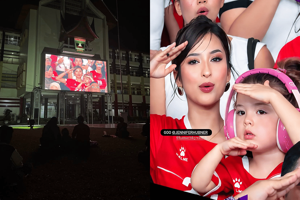 9 Potret Dukungan Kamari untuk Justin Hubner saat Lawan Thailand 10
