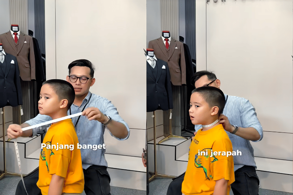 Momen Athar Anak Citra Kirana Ukur Baju 3